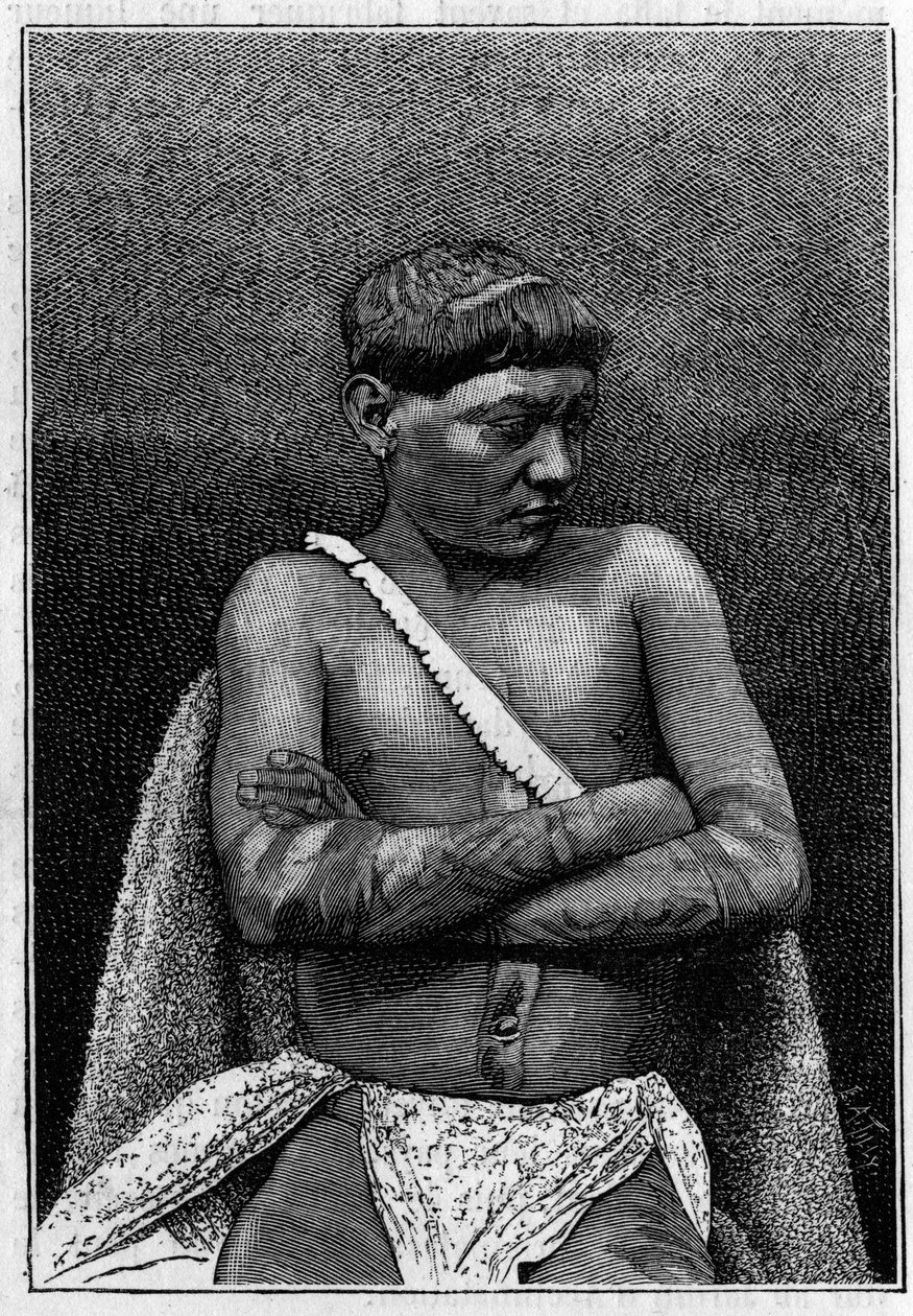 Human Zoo: ung galibi-mand (indianere) ved Jardin d