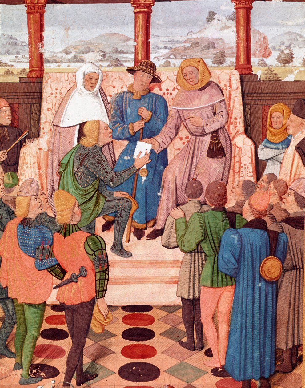 Hundredårskrig: "" Charles VII (1403-1461) præsenterer et dokument til Jeanne d