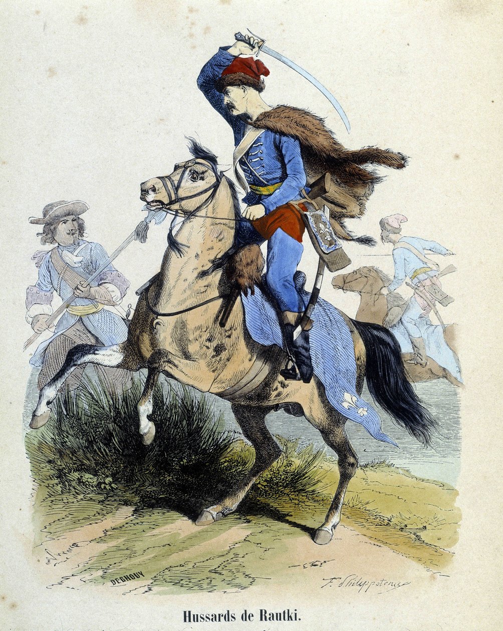 Husarer af Rautki i 1720 jager. af Unknown artist