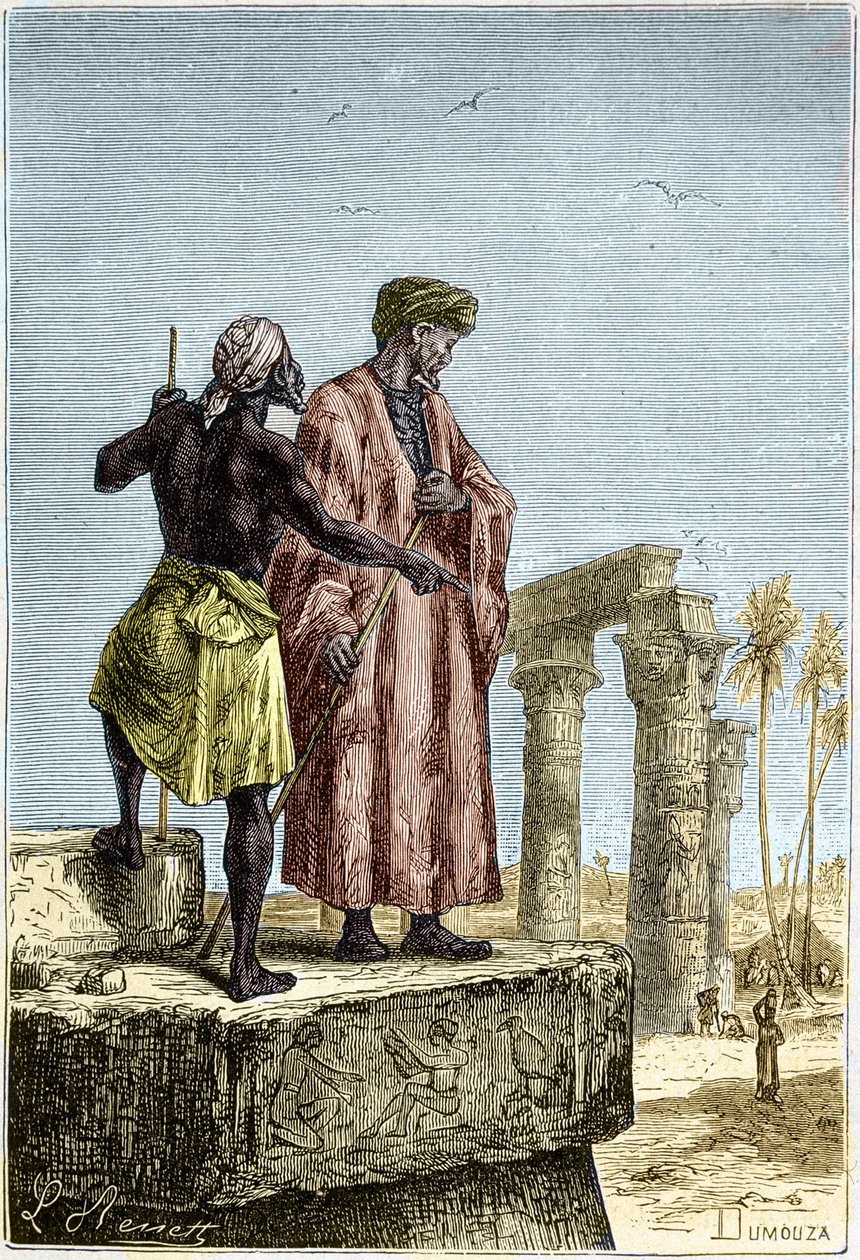 Ibn Battuta (1307-1377) i Egypten - i Discovery of the Earth af Jules Verne af Unknown artist