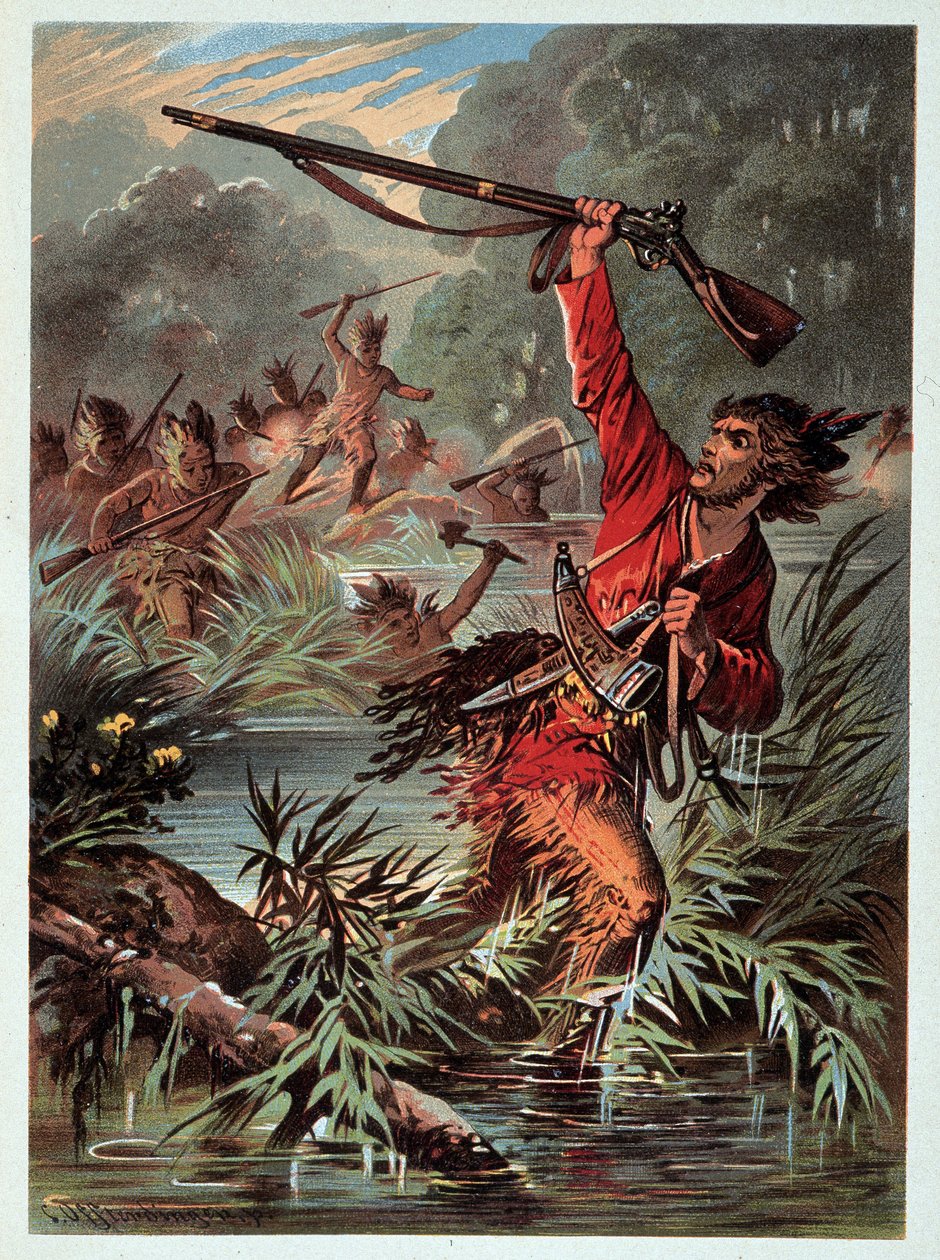 Illustration af "" Læderstrømper" af F. Cooper af Unknown artist