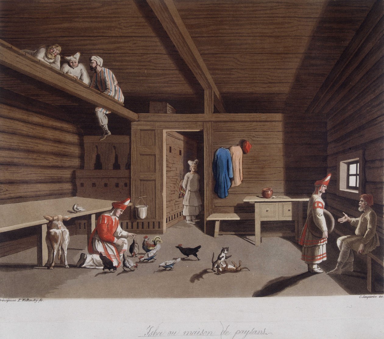 I "Den gamle og moderne kostume" 1819-1820, af Ferrario. af Unknown artist