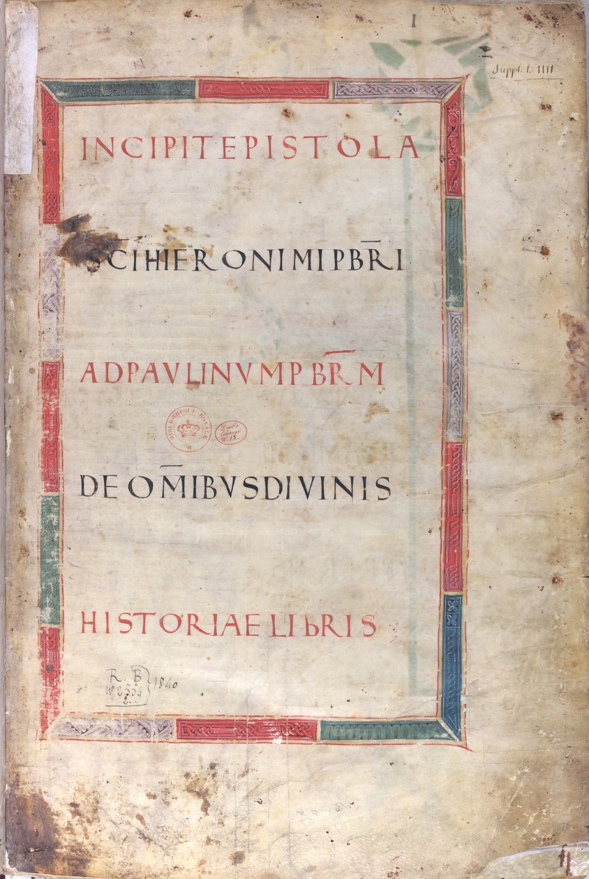 Epistel incipit-side, 11. århundrede (miniature, membranøst manuskript) af Unknown artist