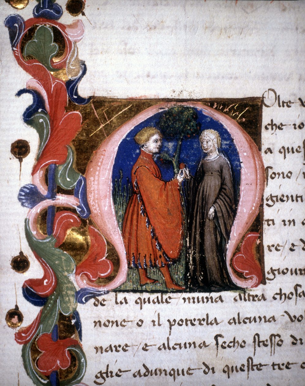 Incipit af "" The Philocolo"" af Giovanni Boccace af Unknown artist