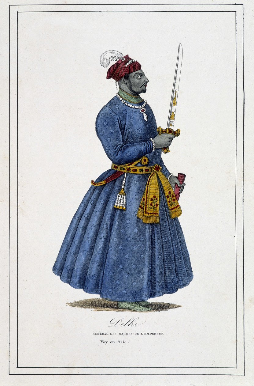 Indien: General of the Guards of the Emperor of Delhi - i "The different peoples of the earth"" af Fader Paul Jonhanneaud, Bookshop of Bons livres af Unknown artist