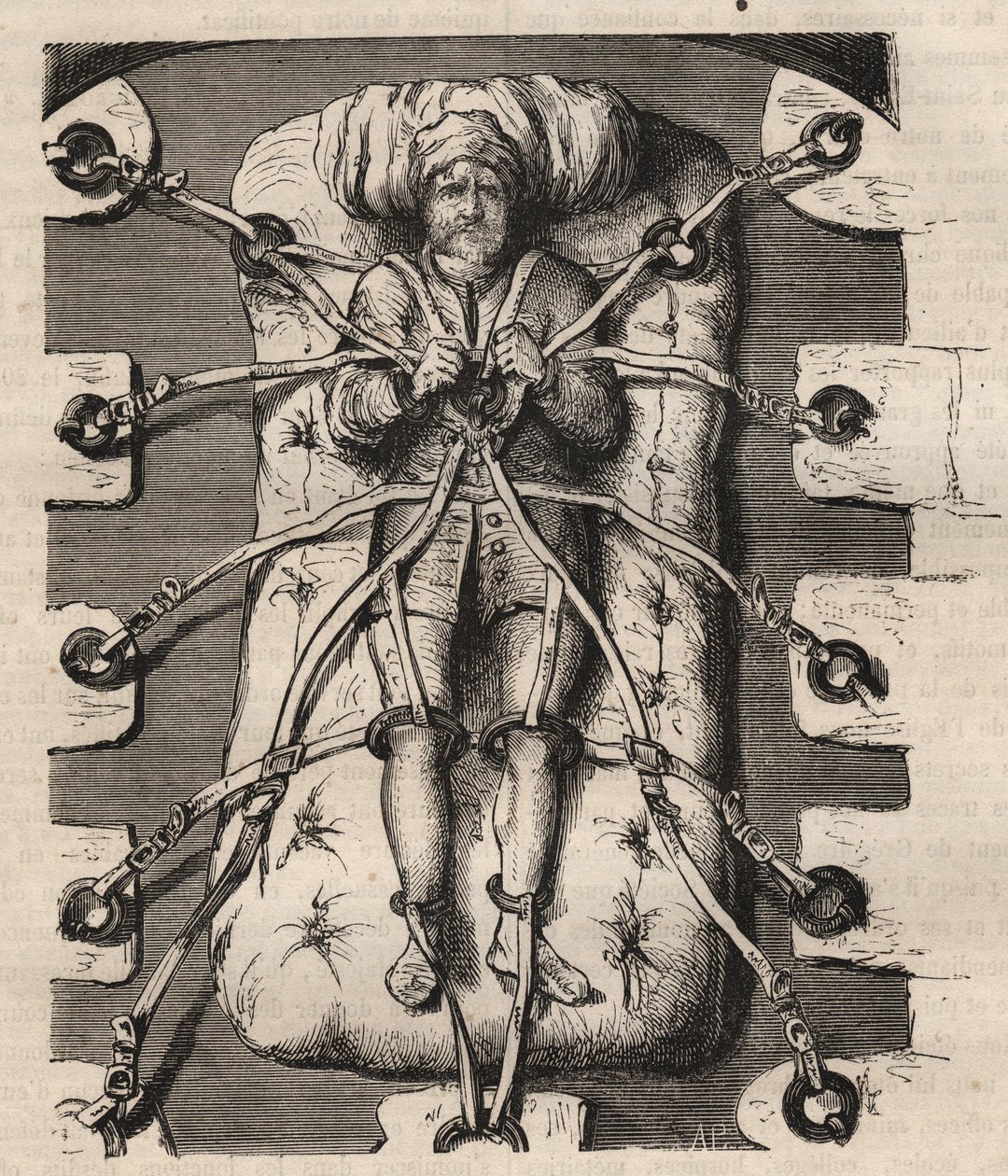 Forhør af Robert Francois Damiens (Robert-Francois Damier af Unknown artist