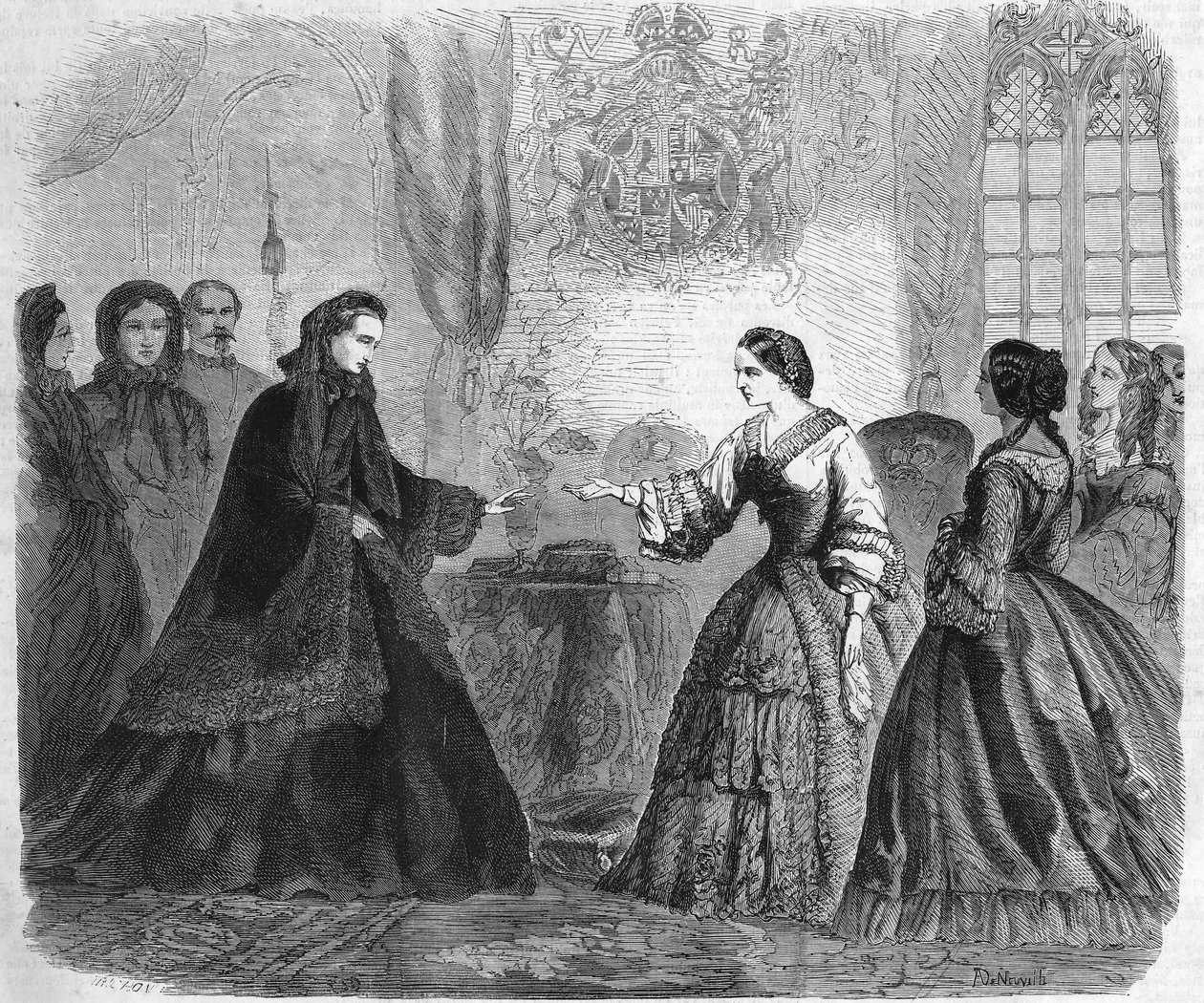 Interview med Impress Eugenie og dronning Victoria på Windsor Castle den 3. december af Unknown artist