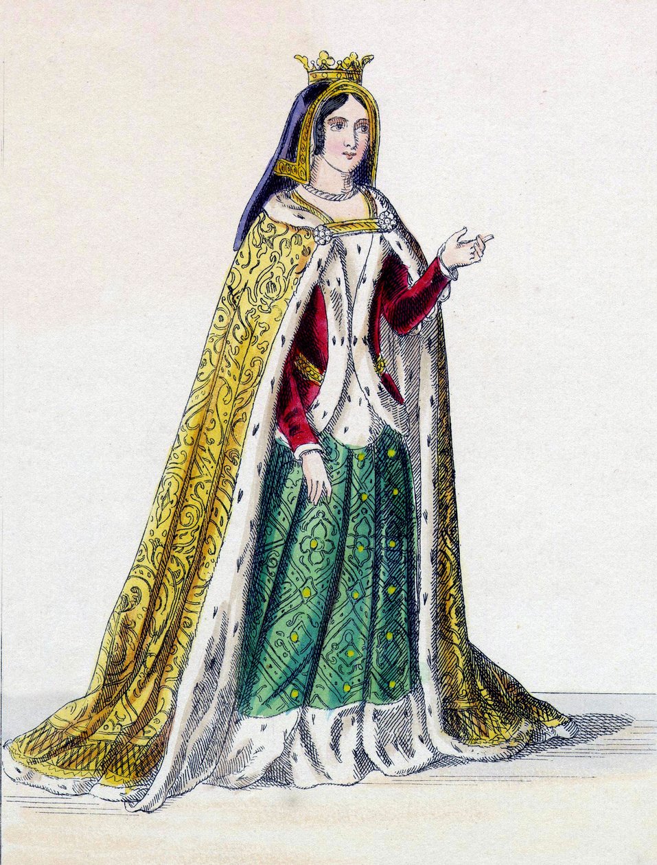 Isabella I af Castilla, kendt som den katolske (1451-1504), dronning af Castilla. af Unknown artist