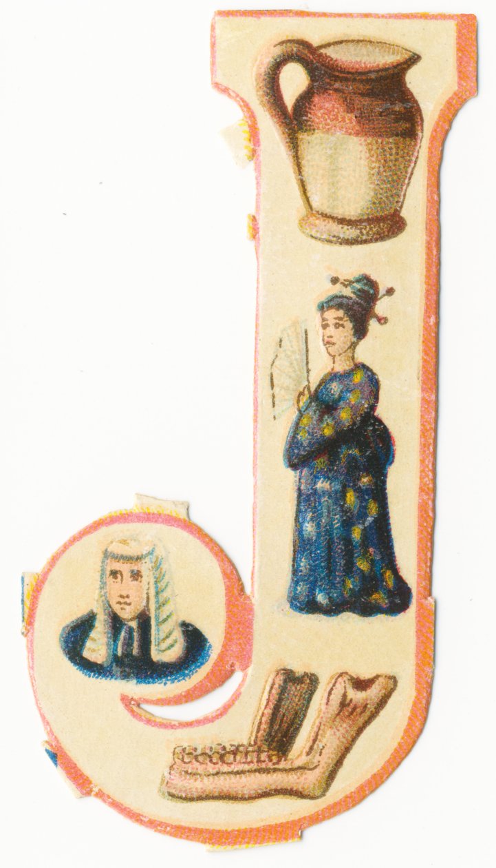 J: krukke, japansk, kæbe, dommer (farve litho) af Unknown artist