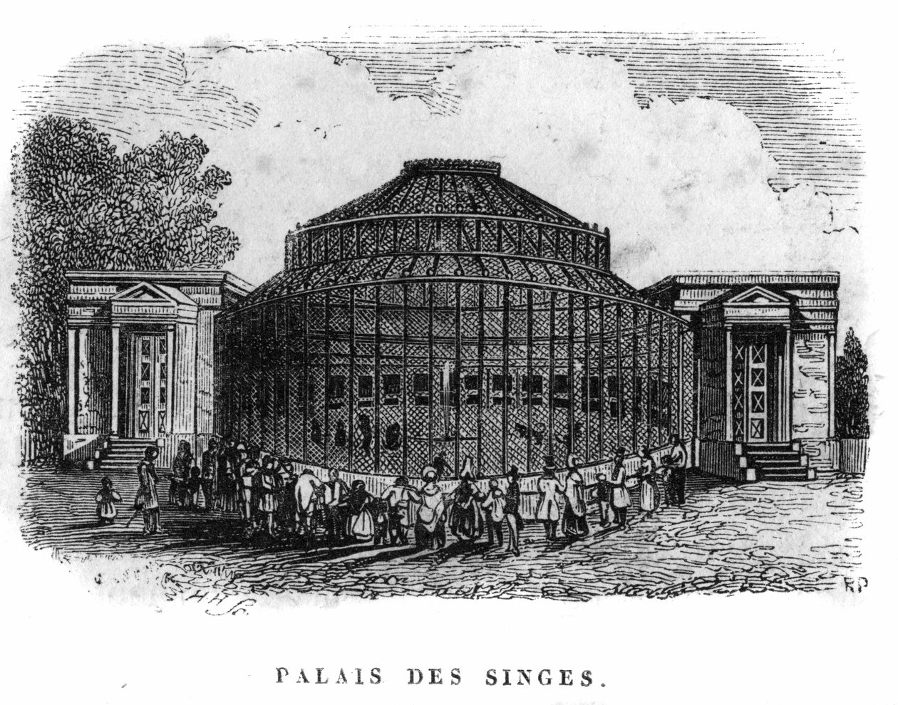 Jardin des Plantes i Paris i 1861: Abernes palads. af Unknown artist