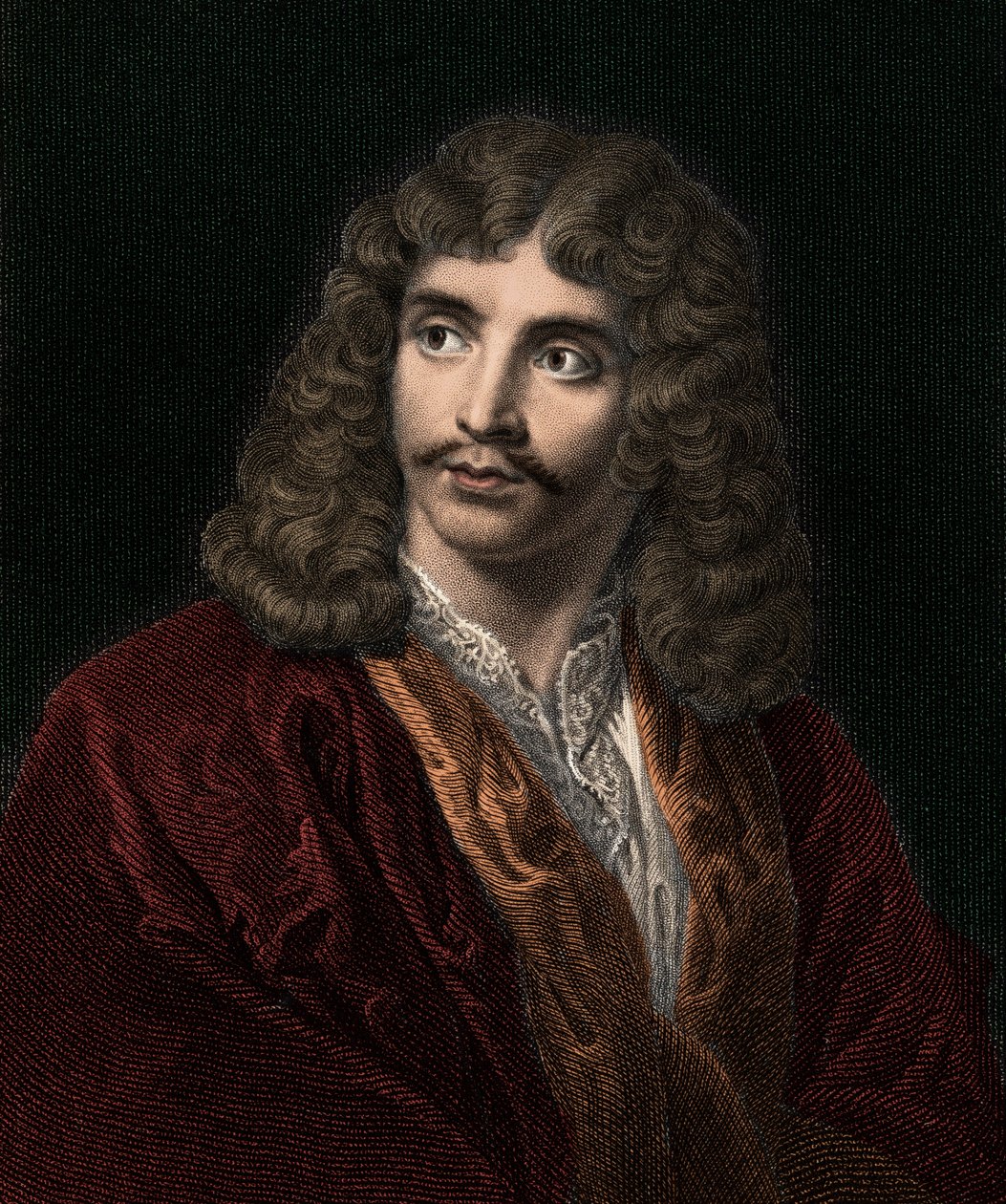Jean Baptiste Poquelin Moliere 1622-1673 - gravering - 1800-tallet af Unknown artist