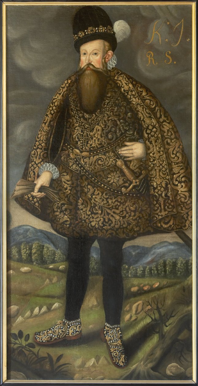 Jean III roi de Suede - Portræt af kongen John III af Sverige (1537-1592), Anonym . Olie på lærred. Mål: 195x98 cm. Nationalmuseum Stockholm af Unknown artist