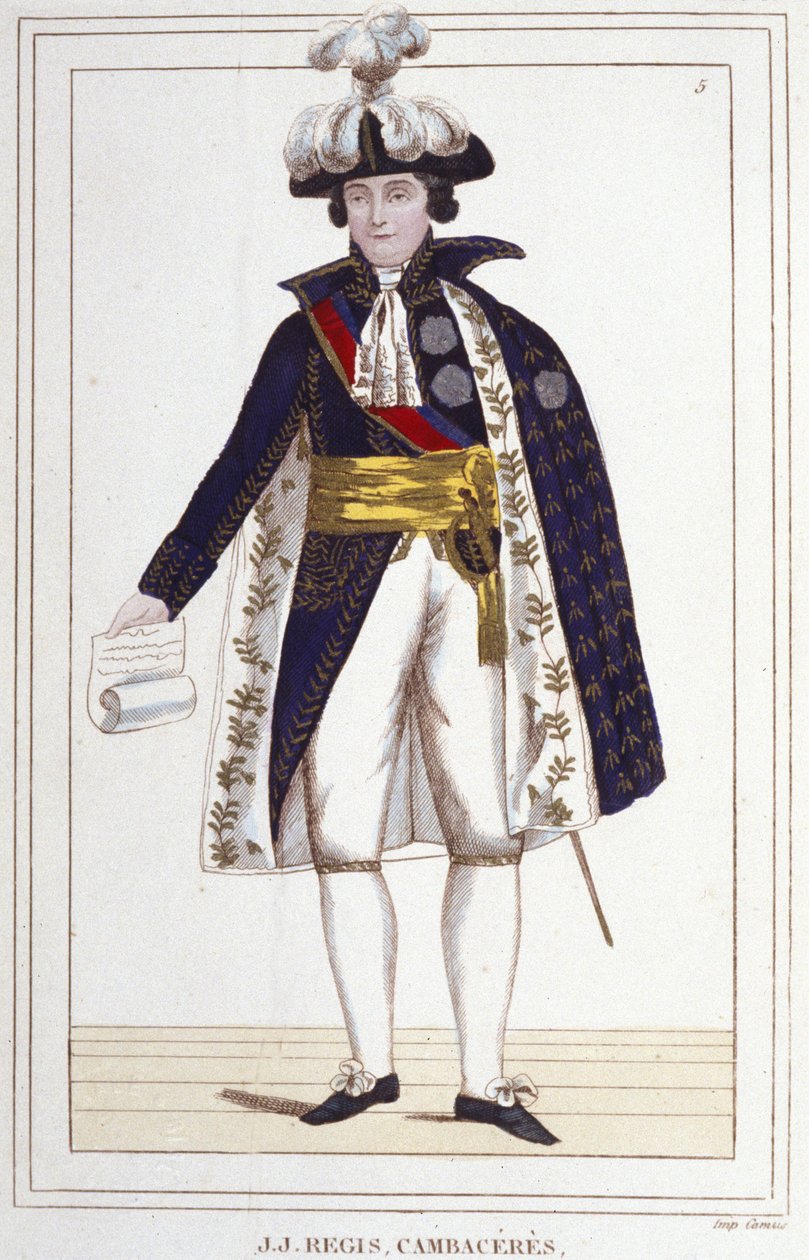 Jean Jacques Régis de Cambacérès (1753-1824), fransk advokat og politiker. Stik fra 1830. af Unknown artist