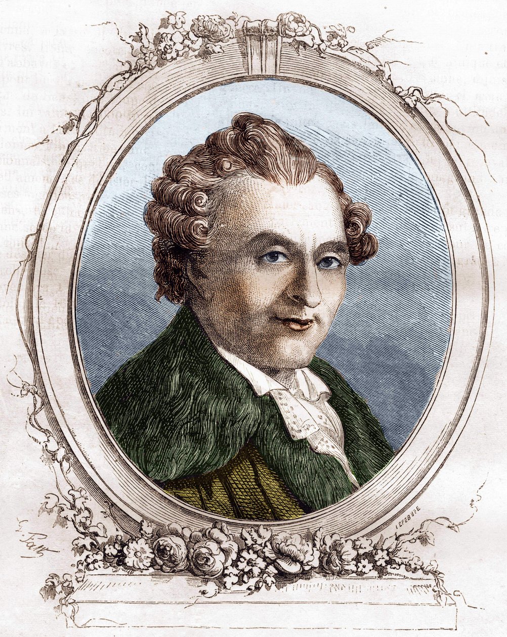 Jean Michel Sedaine. Fransk dramatisk forfatter 1719-1797. af Unknown artist