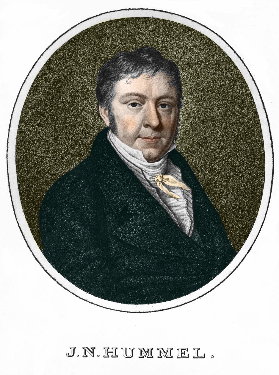 Jean Nepomucene (Jean-Nepomucene) Hummel (Johann Nepomuk Hummel) (1778-1837). østrigsk pianist og komponist af Unknown artist