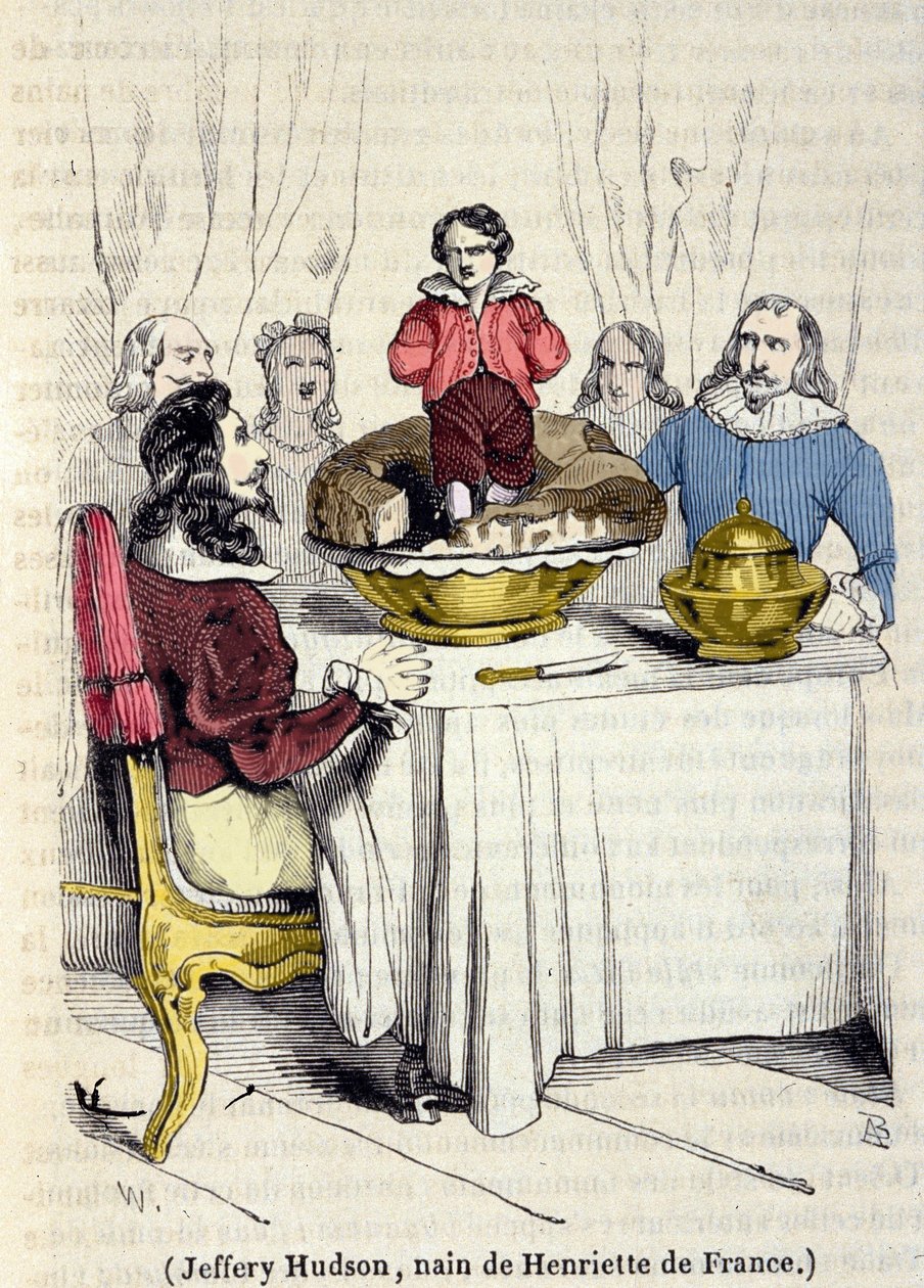 Jeffrey Hudson (1619-1682), dværg af dronningen af England Henriette Marie af Frankrig (1609-1669). af Unknown artist