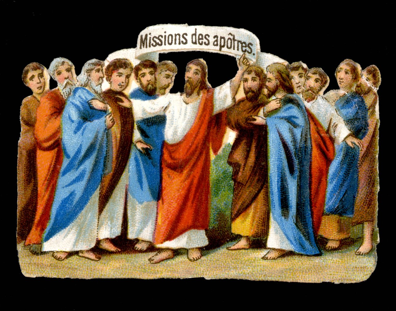 Jesus overlader deres missioner til apostlene - Chromo. af Unknown artist