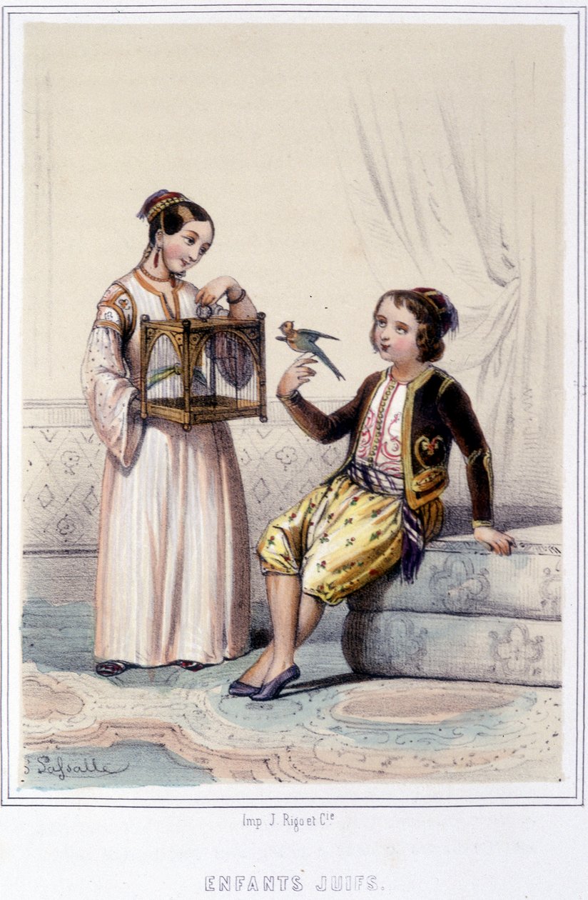 Jødiske børn i Algeriet i anden halvdel af det 19. århundrede. af Unknown artist