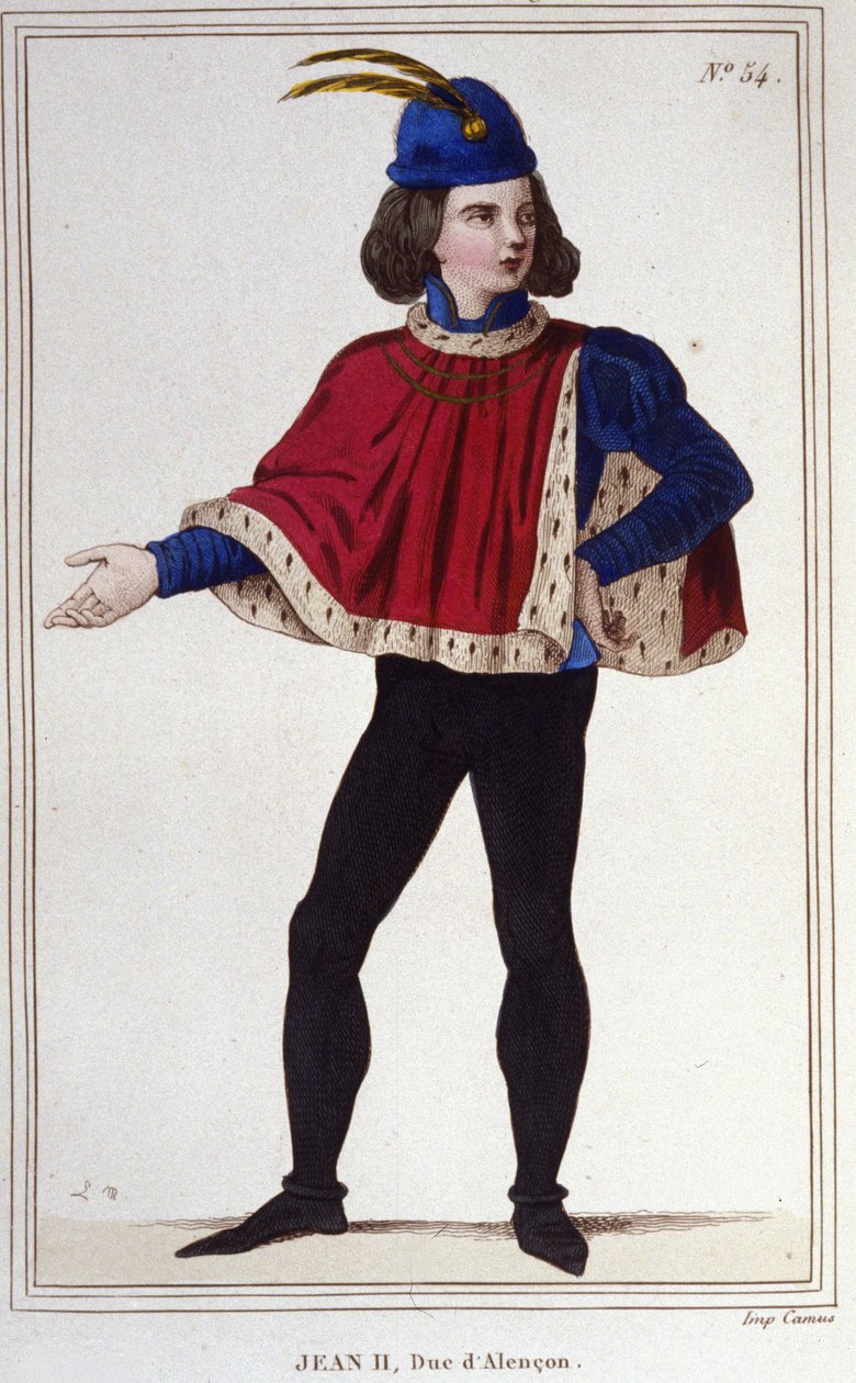 Johannes II af Valois, hertug af Alençon (1409-1476). Kommander den kongelige hær ledsaget af Jeanne d