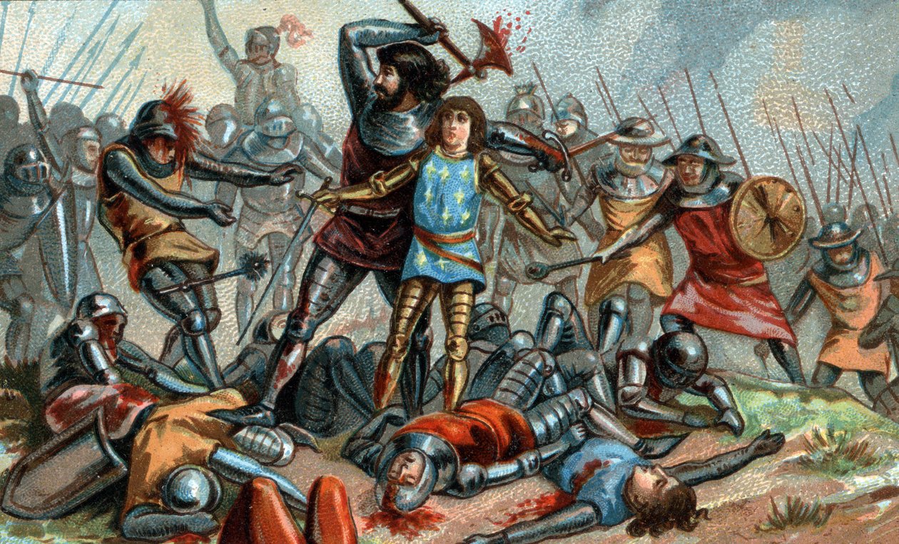 Johannes II den Gode og hans søn Philip the Hardi havde slaget ved Poitiers i 1356. af Unknown artist