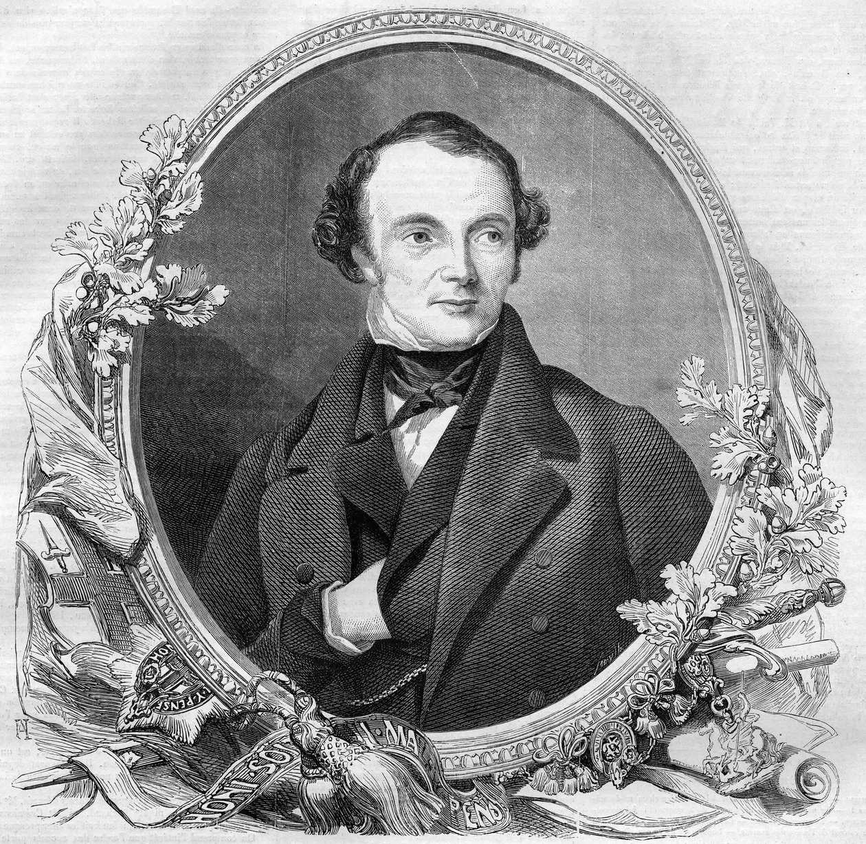 John Russell (1792-1878), britisk politikergravering fra 1860. af Unknown artist