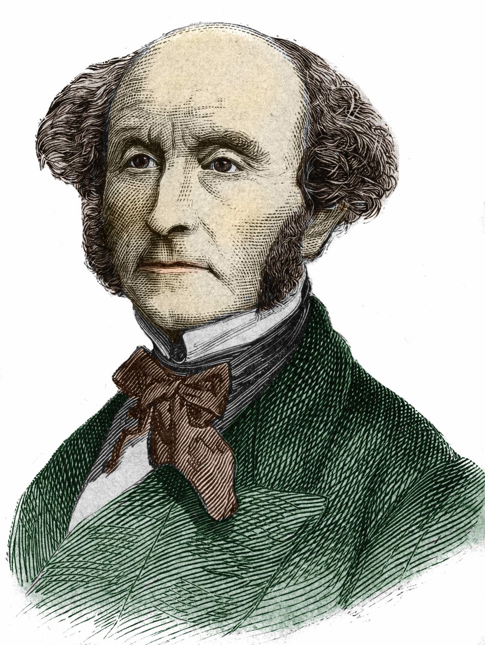 John Stuart Mill (1806 - 1873), britisk filosof og økonom. af Unknown artist
