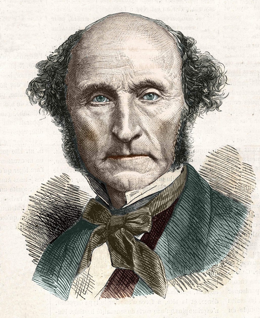 John Stuart Mill (1806 - 1873), britisk filosof og økonom. af Unknown artist