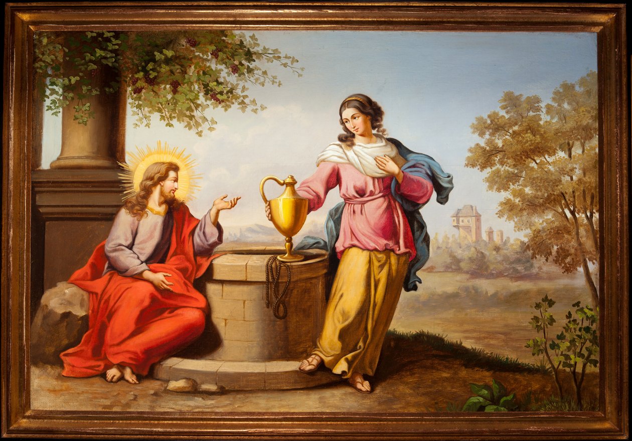 Jesus og samaritaneren af Unknown artist