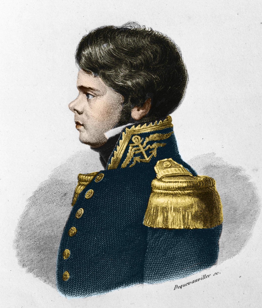 Jules Poret de Blosseville. Fransk opdagelsesrejsende, sømand og geograf. 1802-1833. af Unknown artist