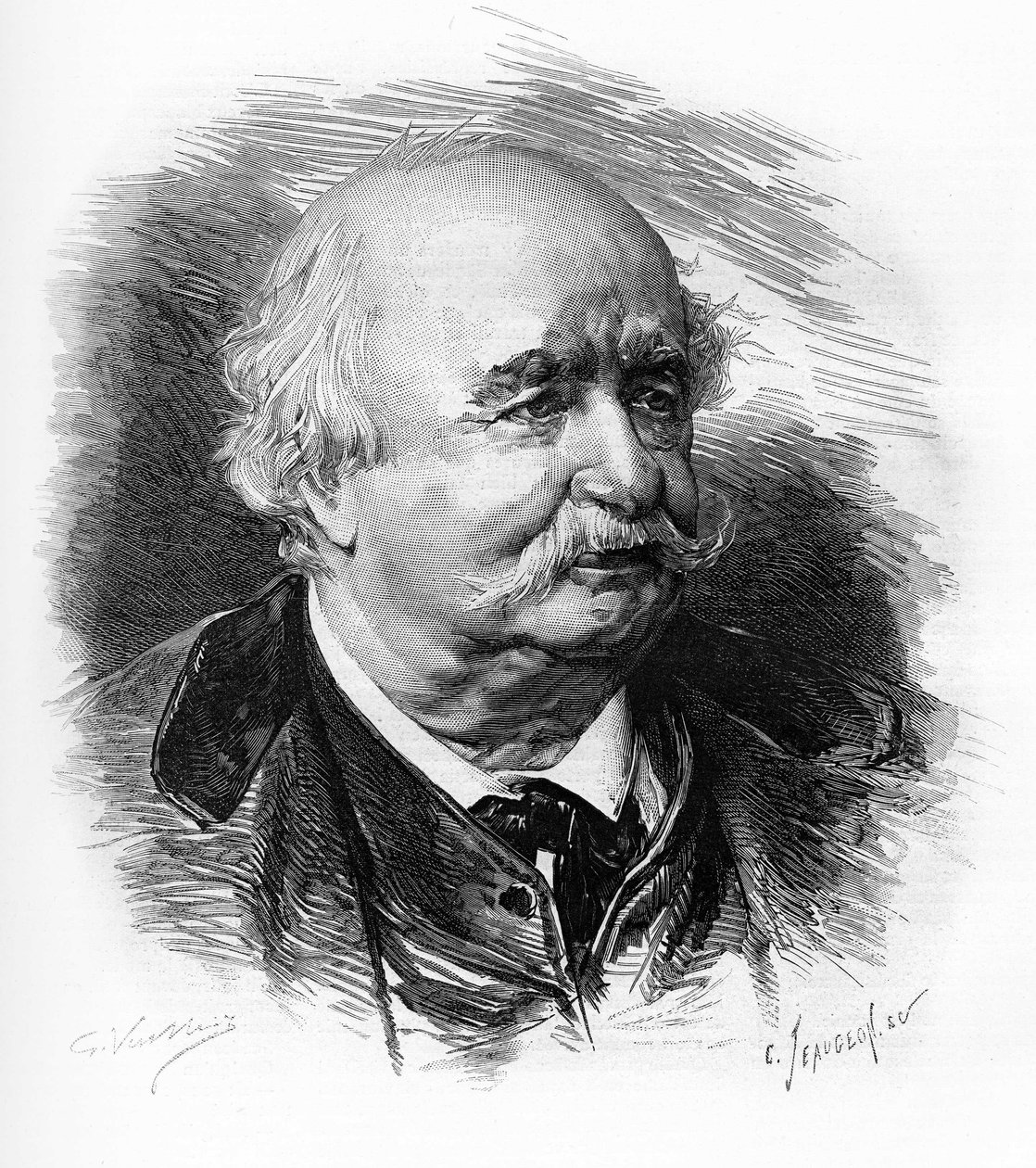 Jules Sandeau (1811-1883), fransk forfatter, romanforfatter og dramatiker. af Unknown artist