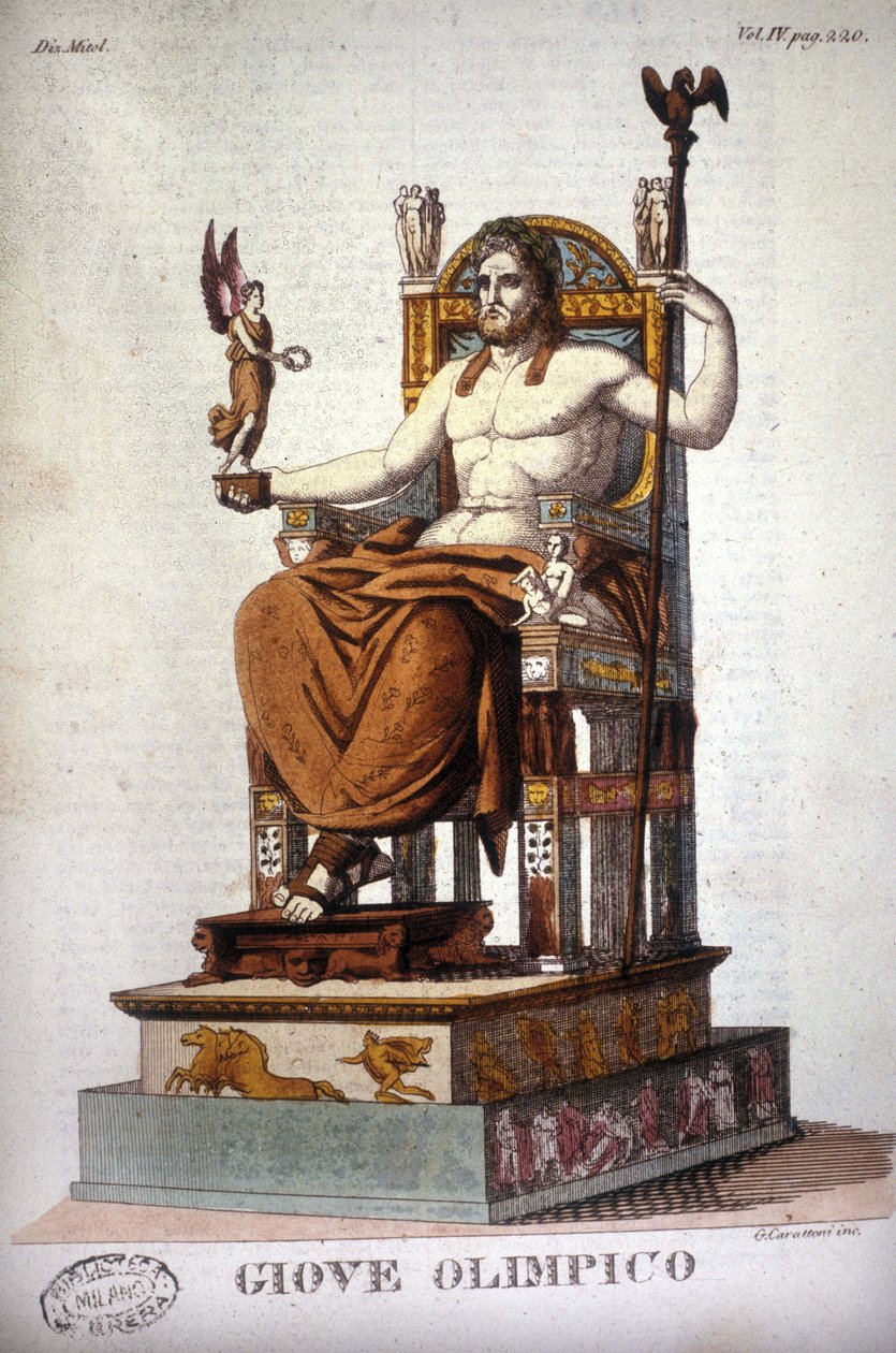 Jupiter (Zeus) - gravering af Unknown artist