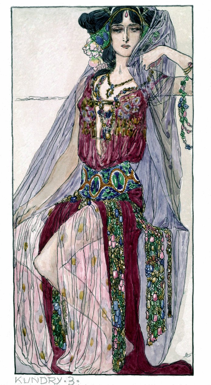 Kundskabskostumer til Richard Wagners opera "Parsifal". Wien af Unknown Artist