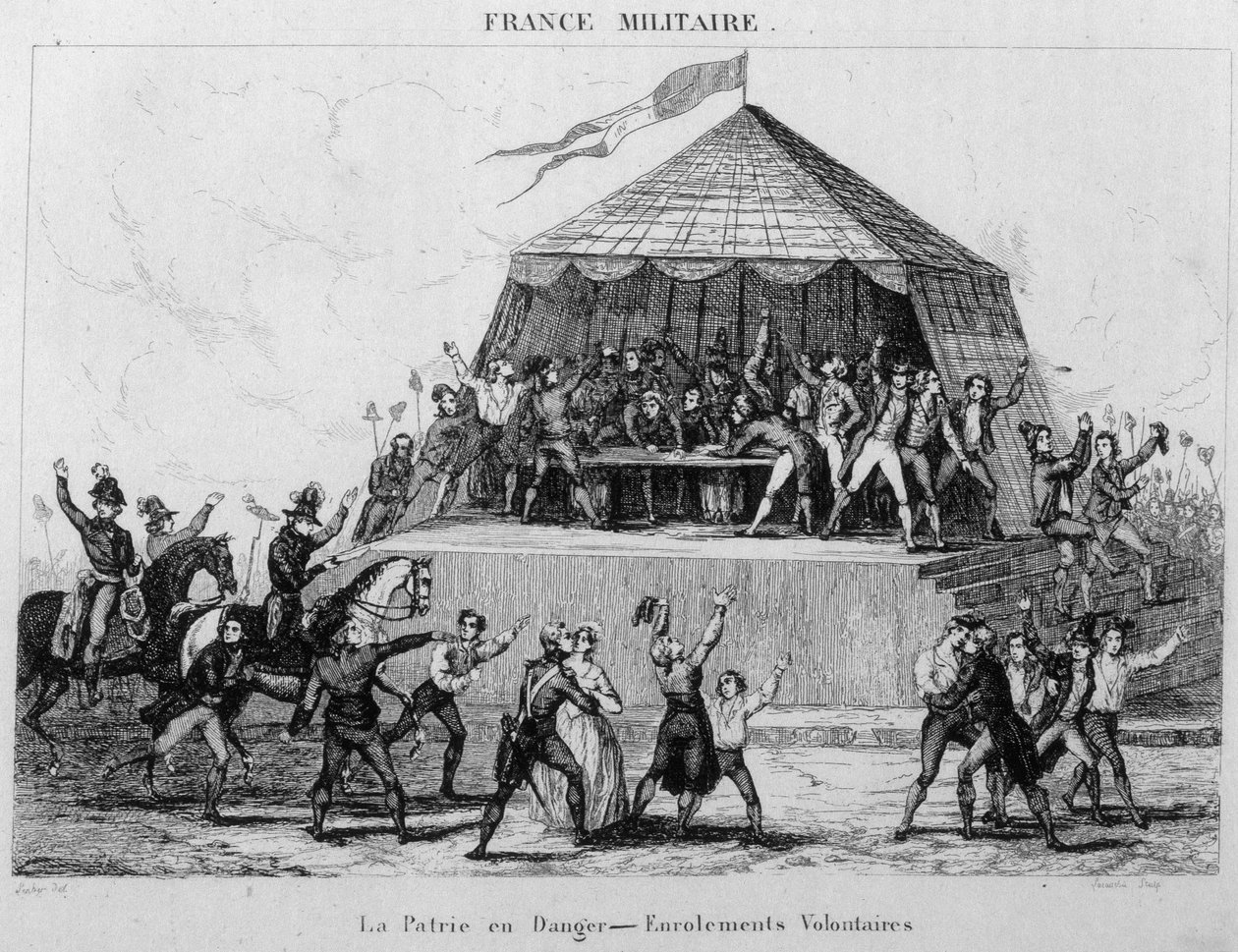 La patrie en danger - Frivillige tilmeldinger. af Unknown artist