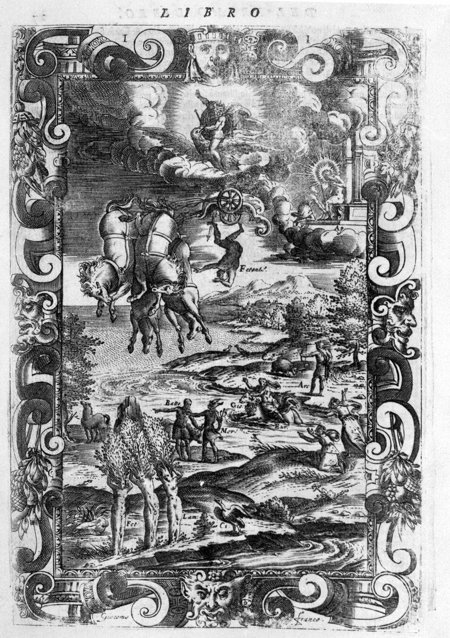 The Fall of Phaeton (Phaethon) - i "" Les Metamorphoses"" af Ovide - Editions de Paris af Unknown artist