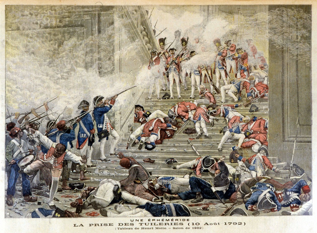 Erobringen af ​​Tuilerierne den 10. august 1792 - i "" Le Petity Journal"", april 1892 af Unknown artist
