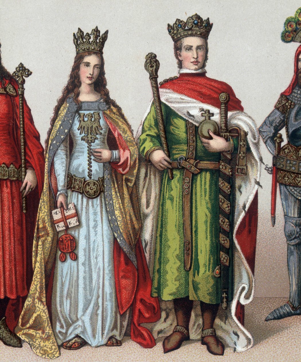 Ladislas II eller V Jagellon (1350-1434), storhertug af Litauen og konge af Polen. Kromolitografi af det 19. århundrede. af Unknown artist