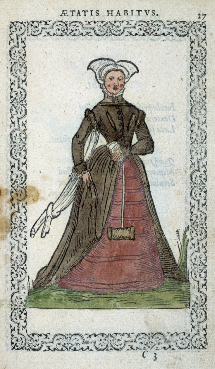 Den engelske kvinde - i "" Habits et effigies"" af Jean Sulperius af Unknown artist