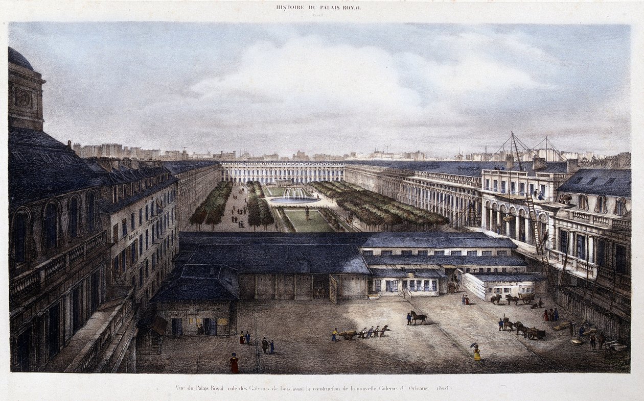 Le Palais-Royal før 1828 af Unknown artist