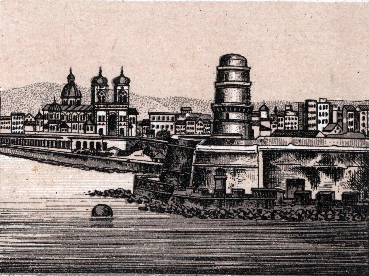 Le fort saint Jean a Marseille i "Verden illustrerer 168 udsigter"" Udateret (slutningen af det 19. århundrede) af Unknown artist