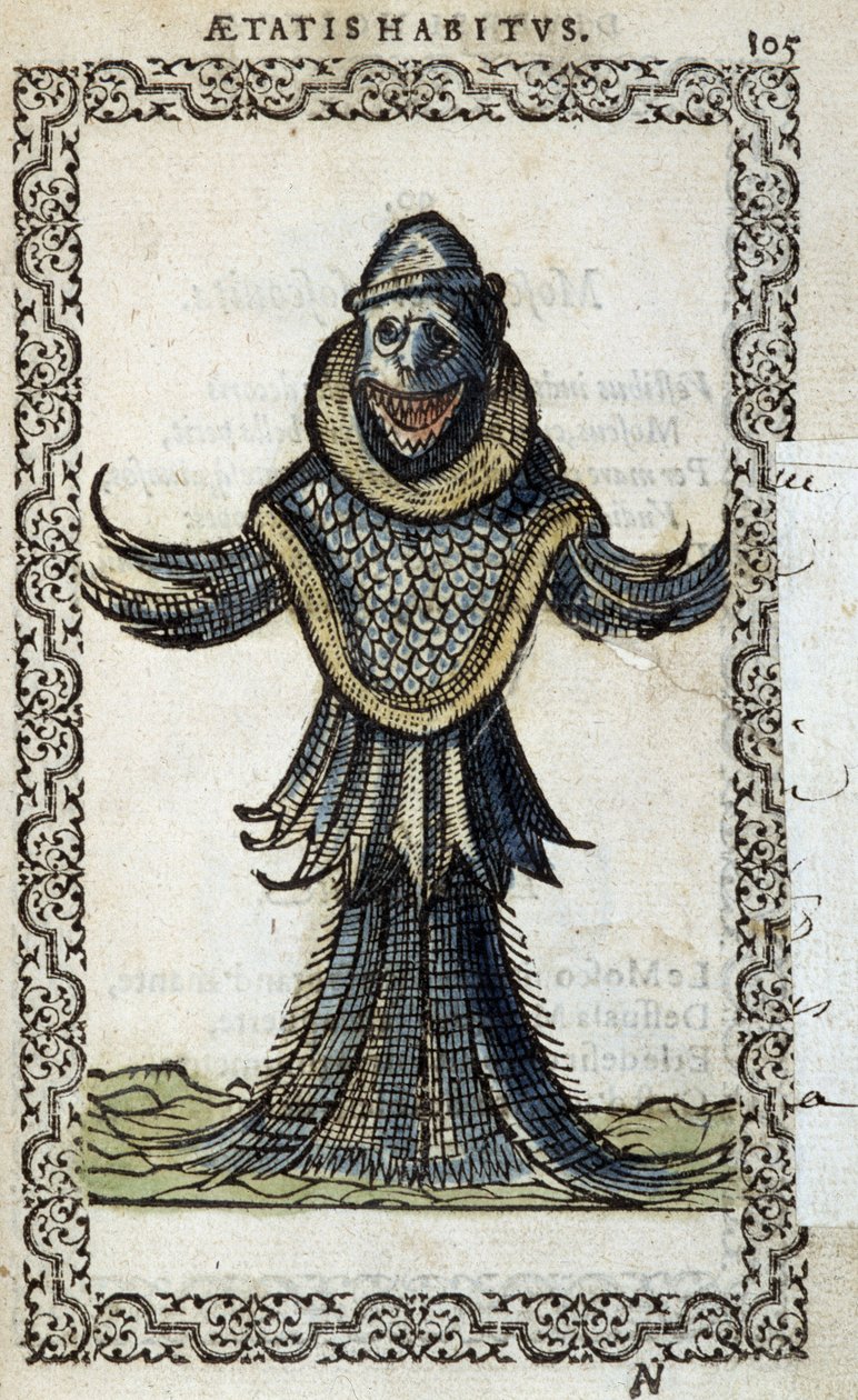 Le monine marin - i "" Habits et effigies"" af Jean Sluperius af Unknown artist