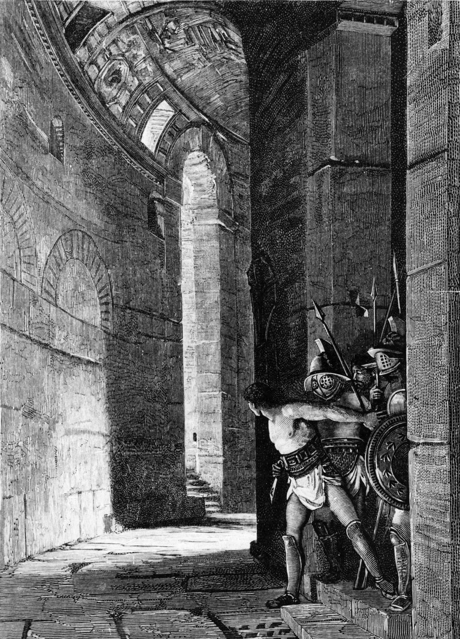Læk af Spartacus. 1800-tals gravering. af Unknown artist