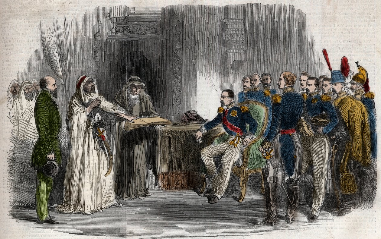 Befrielse af Abd-el-Kader af Napoleon III fra slottet Amboise af Unknown artist