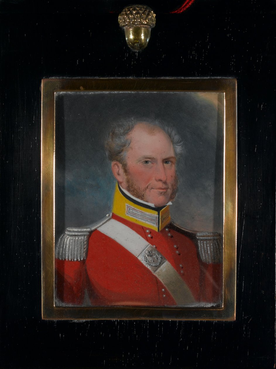 Oberstløjtnant Mathew Frederick Steele, 77. regiment af Unknown artist