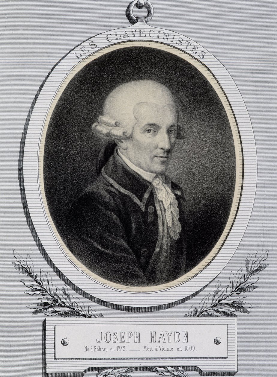 Medaljon-portræt af musikeren Franz Joseph Haydn (1732-1809) af Unknown artist
