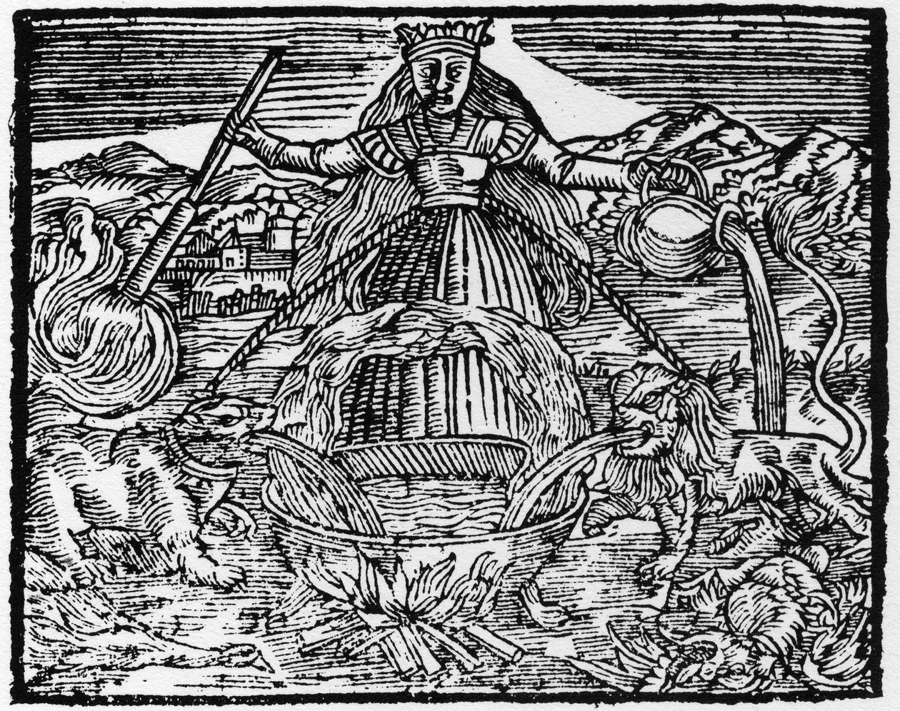 Alkymisternes universelle arbejde - Indgravering fra 1659 i "L
