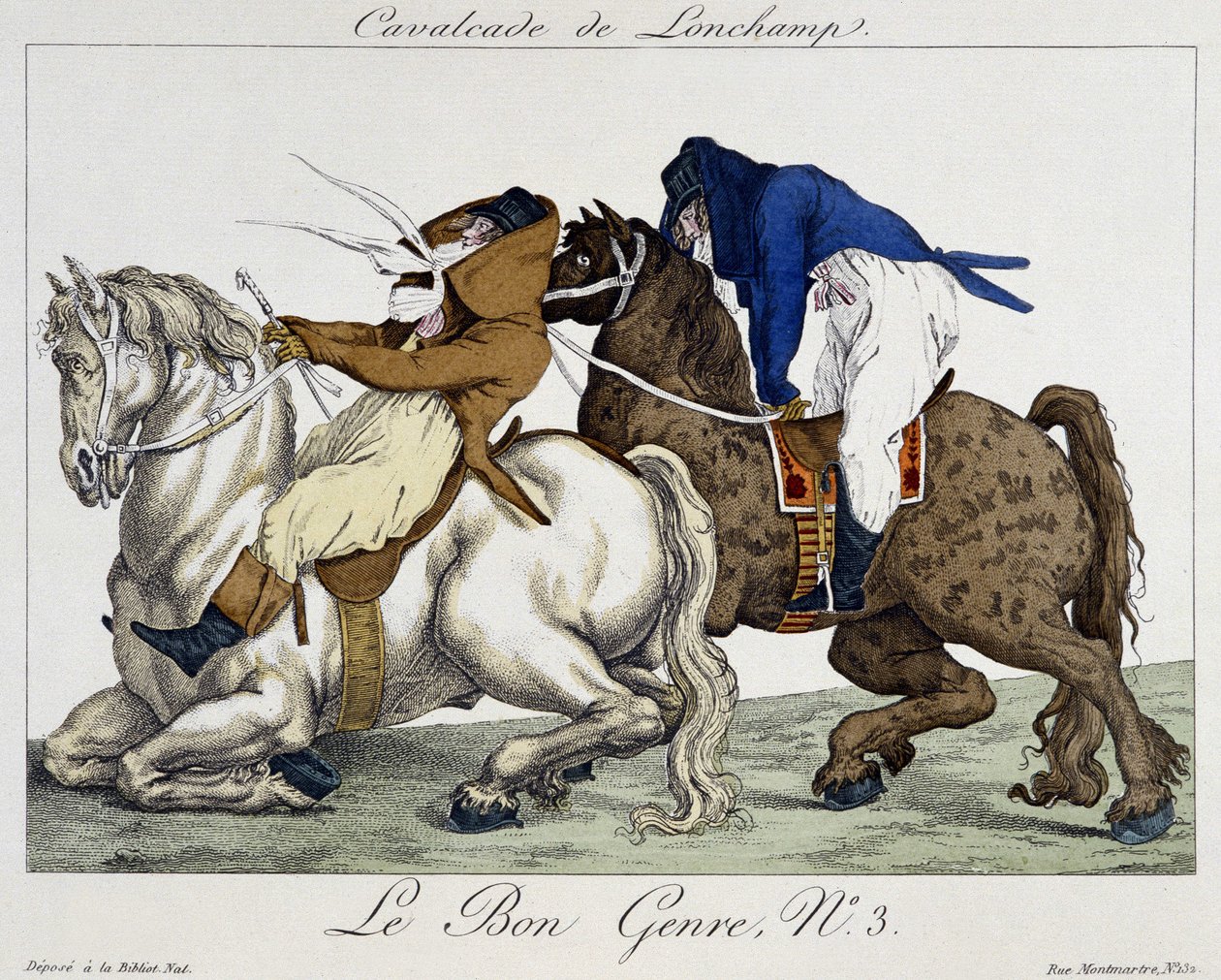 Longchamps Cavalcade - karikatur, deb. 19. århundrede af Unknown artist