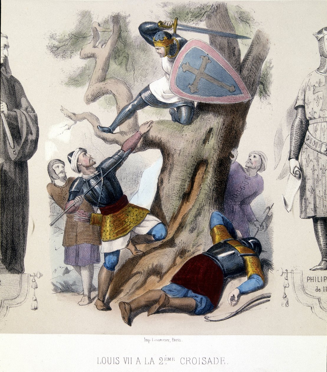 Ludvig VII den unge (1120/1180), Capetiens direkte under det 2. korstog (1147/1149). af Unknown artist