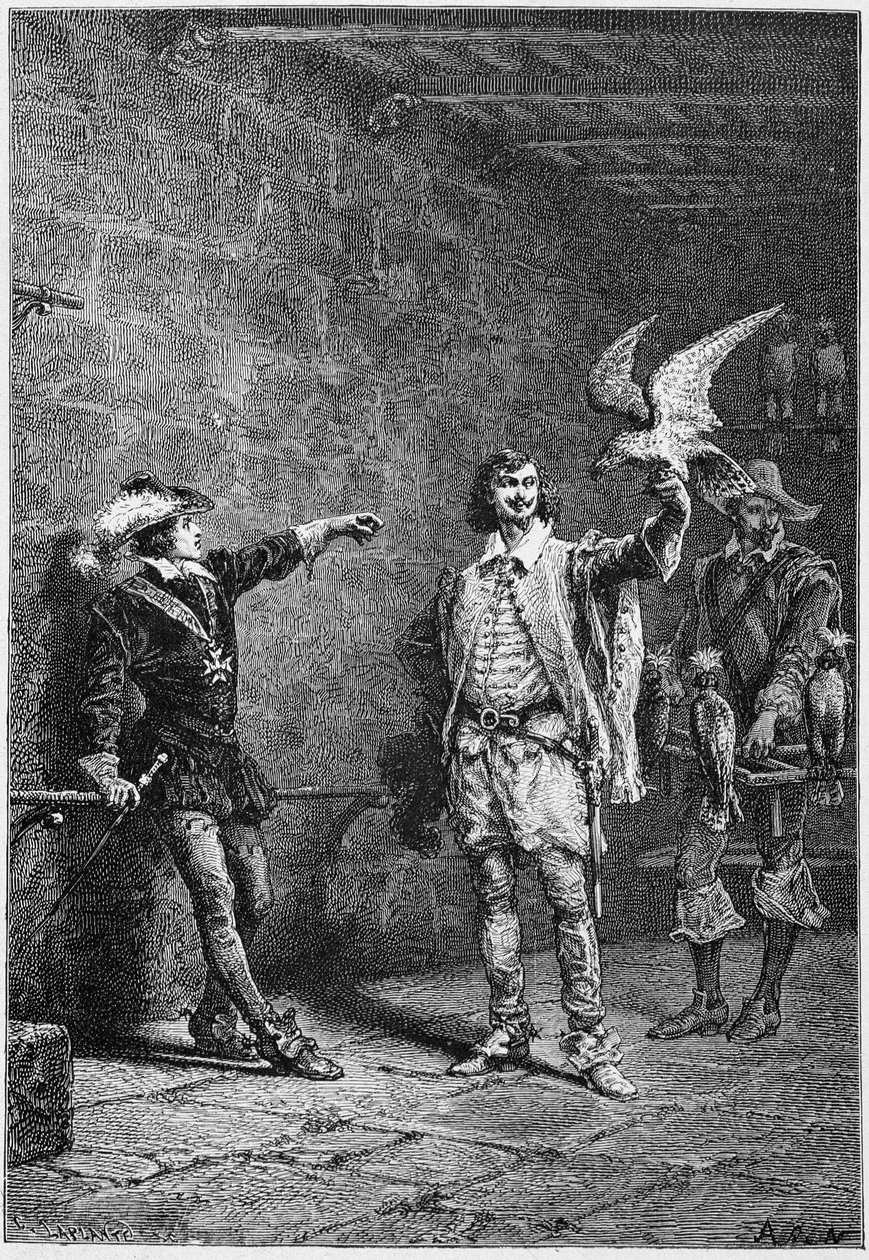Ludvig XIII på seksten år og hans yndlings Albert de Luynes - i "Histoire de France"" fra de fjerneste tider indtil 1789" af M. Guizot af Unknown artist