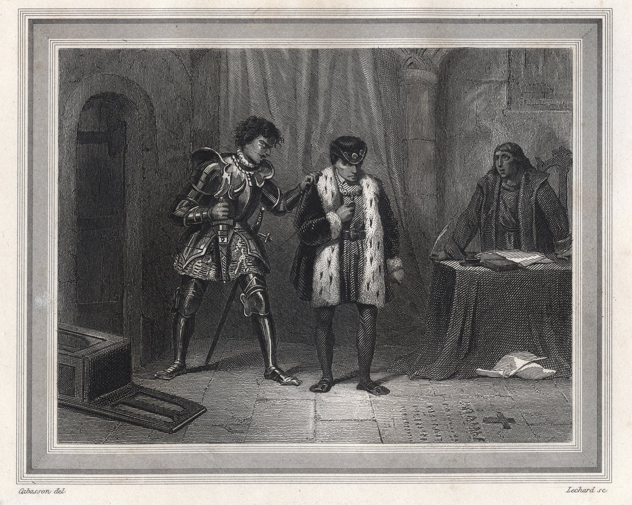 Ludvig XI, fange af Charles the Temerary, hertug af Bourgogne - Konge af Frankrig Ludvig XI (konge 1461-1483) mødte sin modstander Charles the Temerary hertug af Bourgogne i 1467-1477 til Peronne i oktober 1468, periode i Ligue du Bien Public - fransk kong af Unknown artist