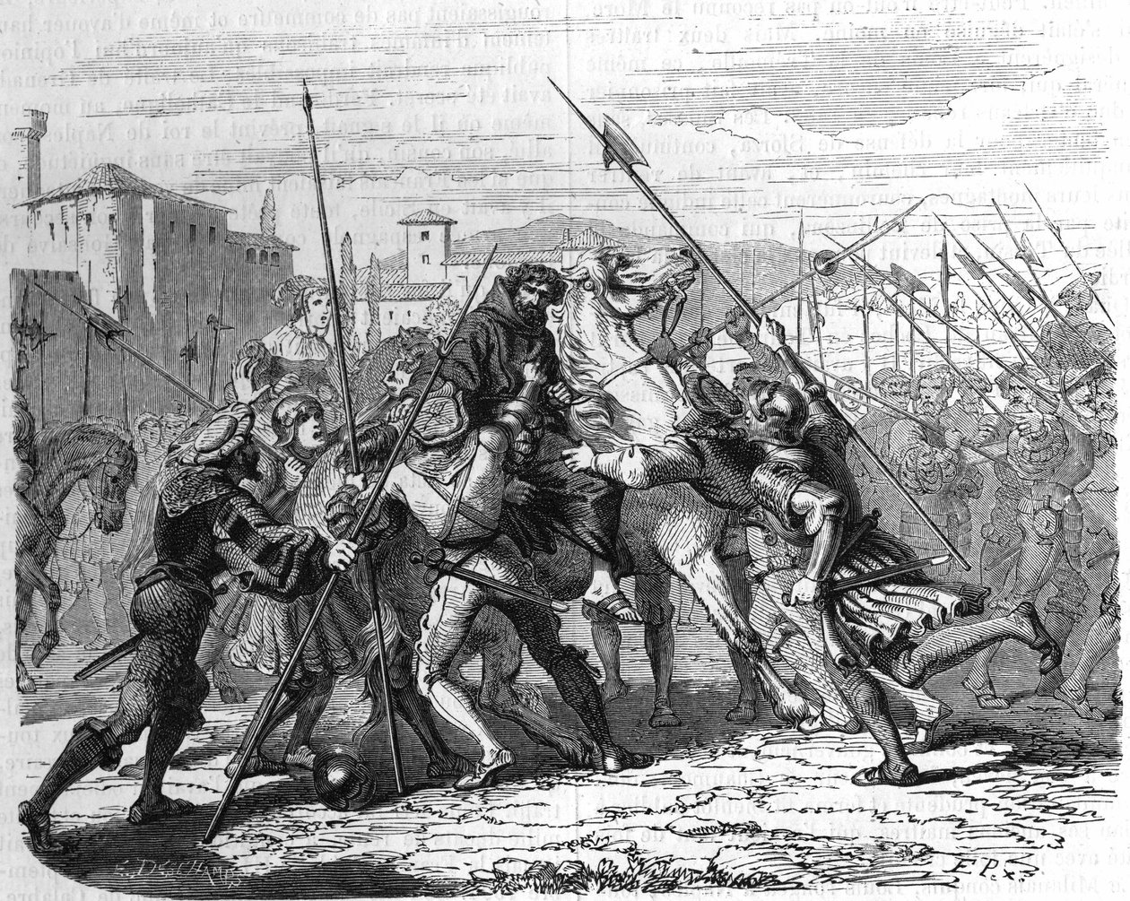 Ludvig den Mere taget til fange (1500). af Unknown artist